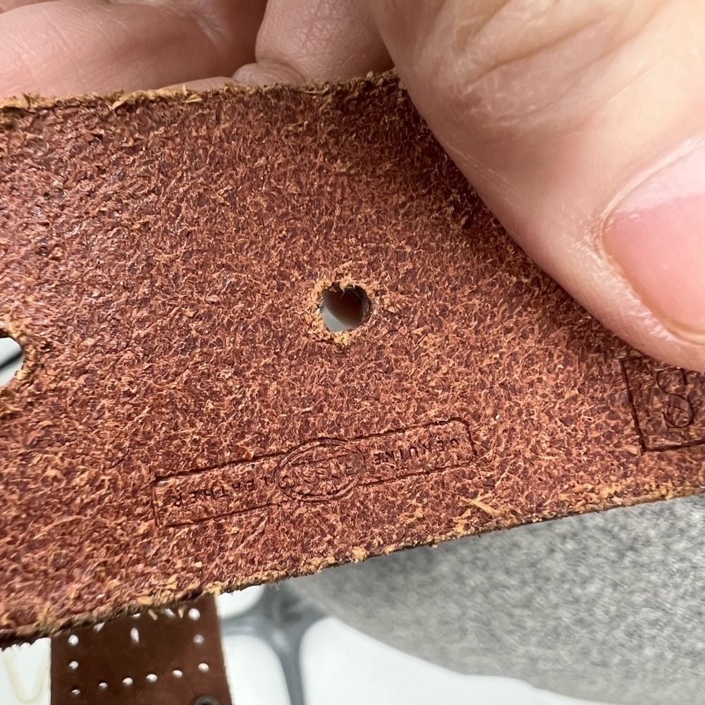 Fossil Patchwork Multi Colored Leather Panel Belt… - image 8